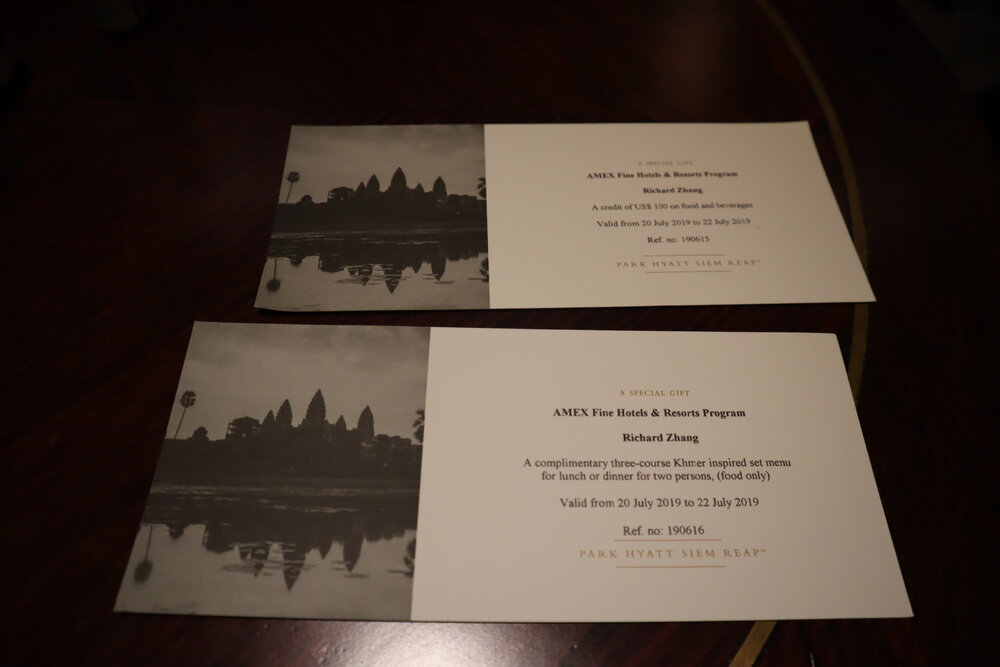 Park Hyatt Siem Reap – Complimentary perks from Amex FHR