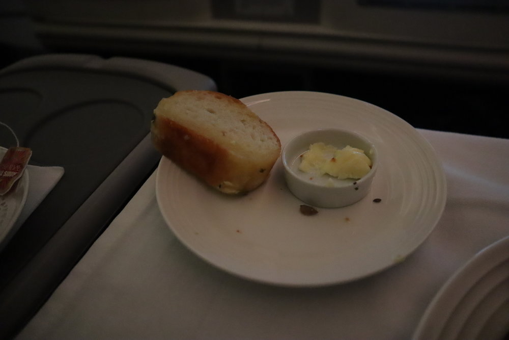 Ethiopian Airlines business class – Garlic bread