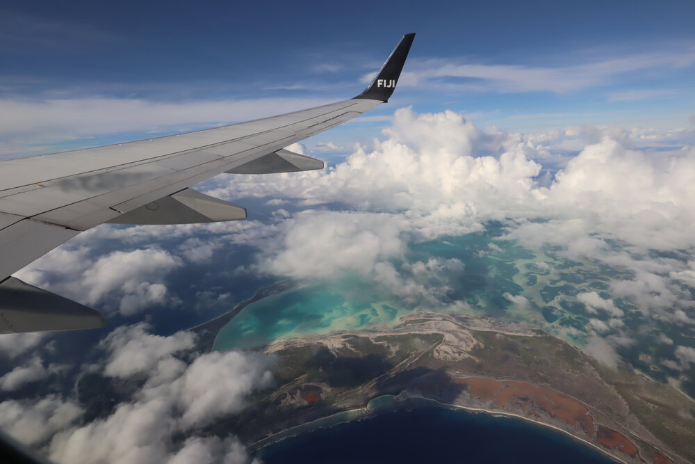 Fiji Airways Mini-Island Hopper – Views on departure from Kiritimati