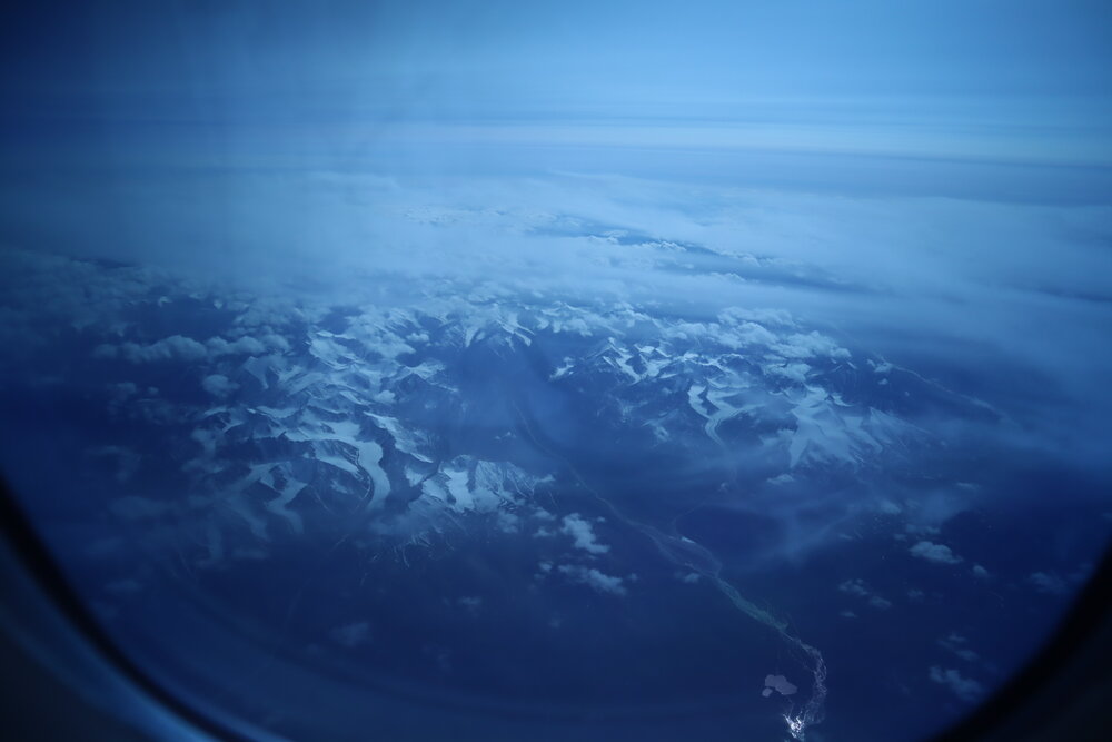 Japan Airlines business class – Views of Canadian Arctic