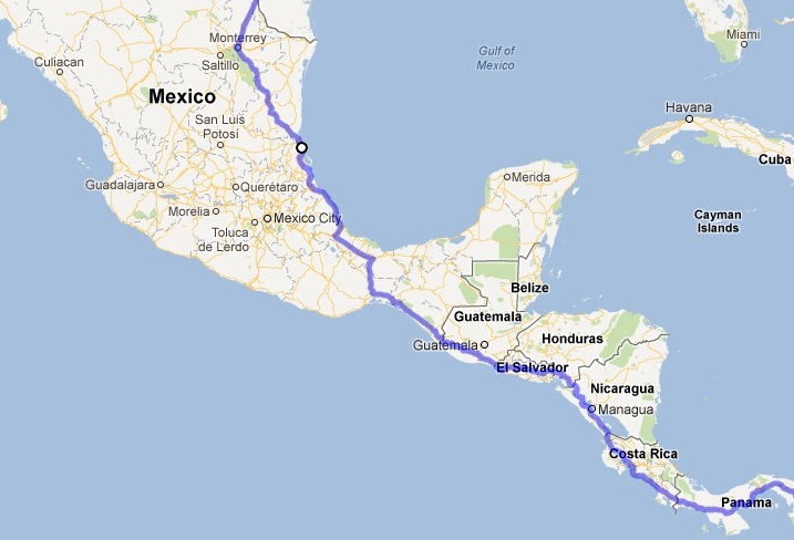 The Pan-American Highway through Mexico & Central America