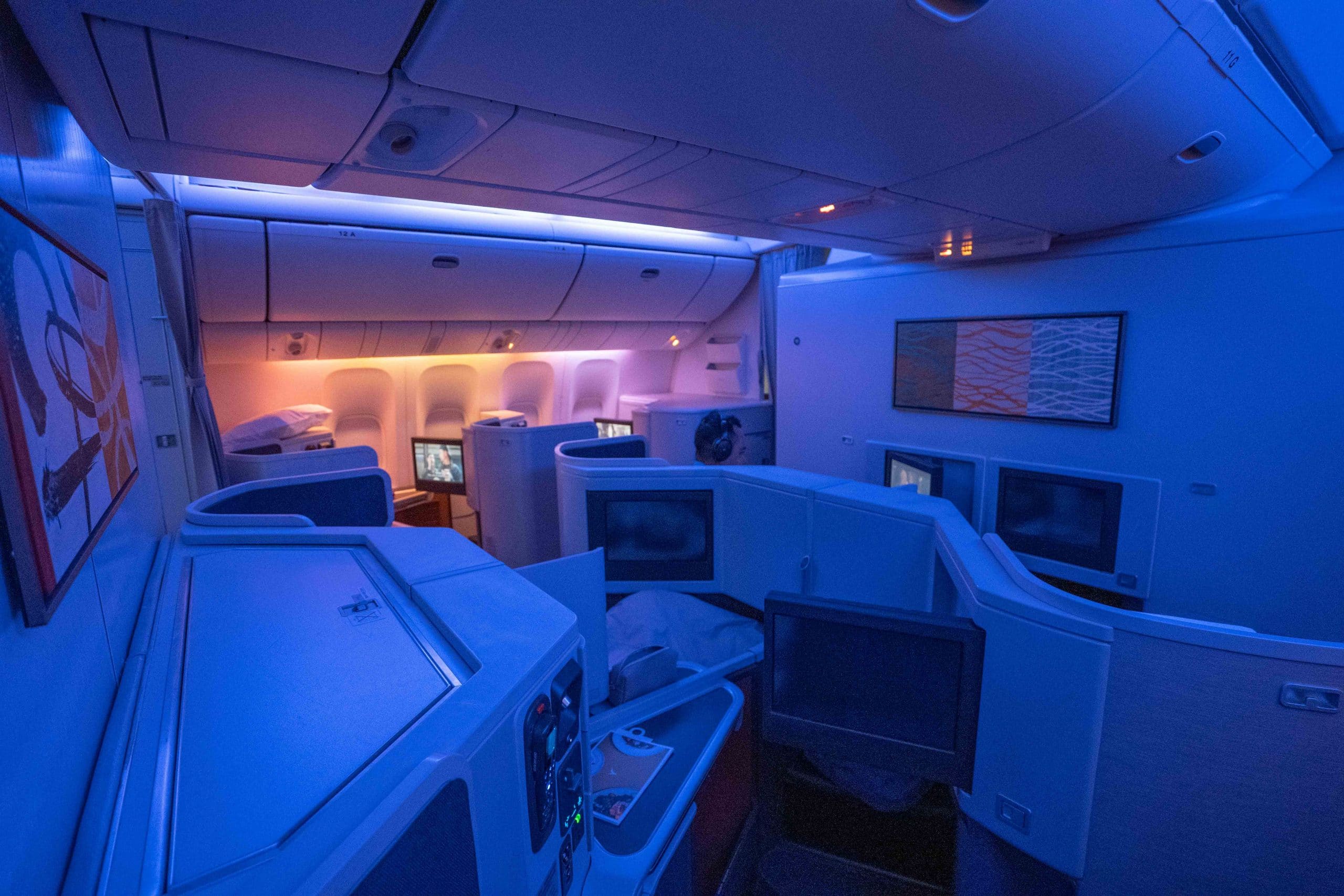Cathay Pacific business class cabin