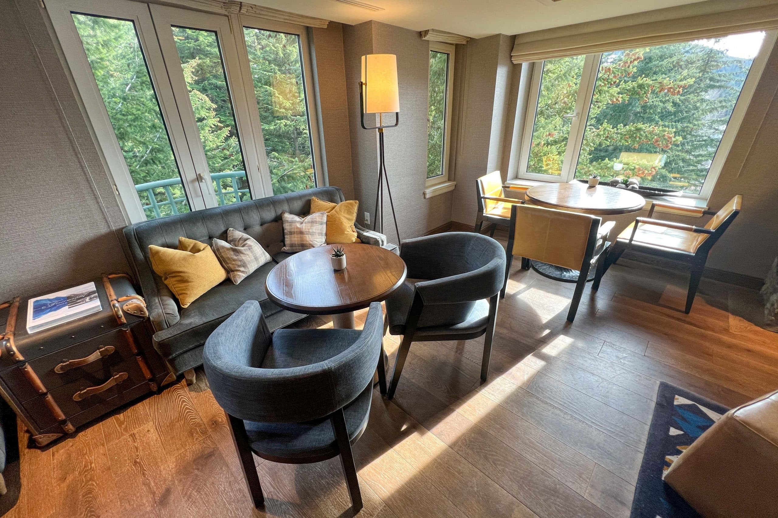 Seating area at Fairmont Chateau Whistler