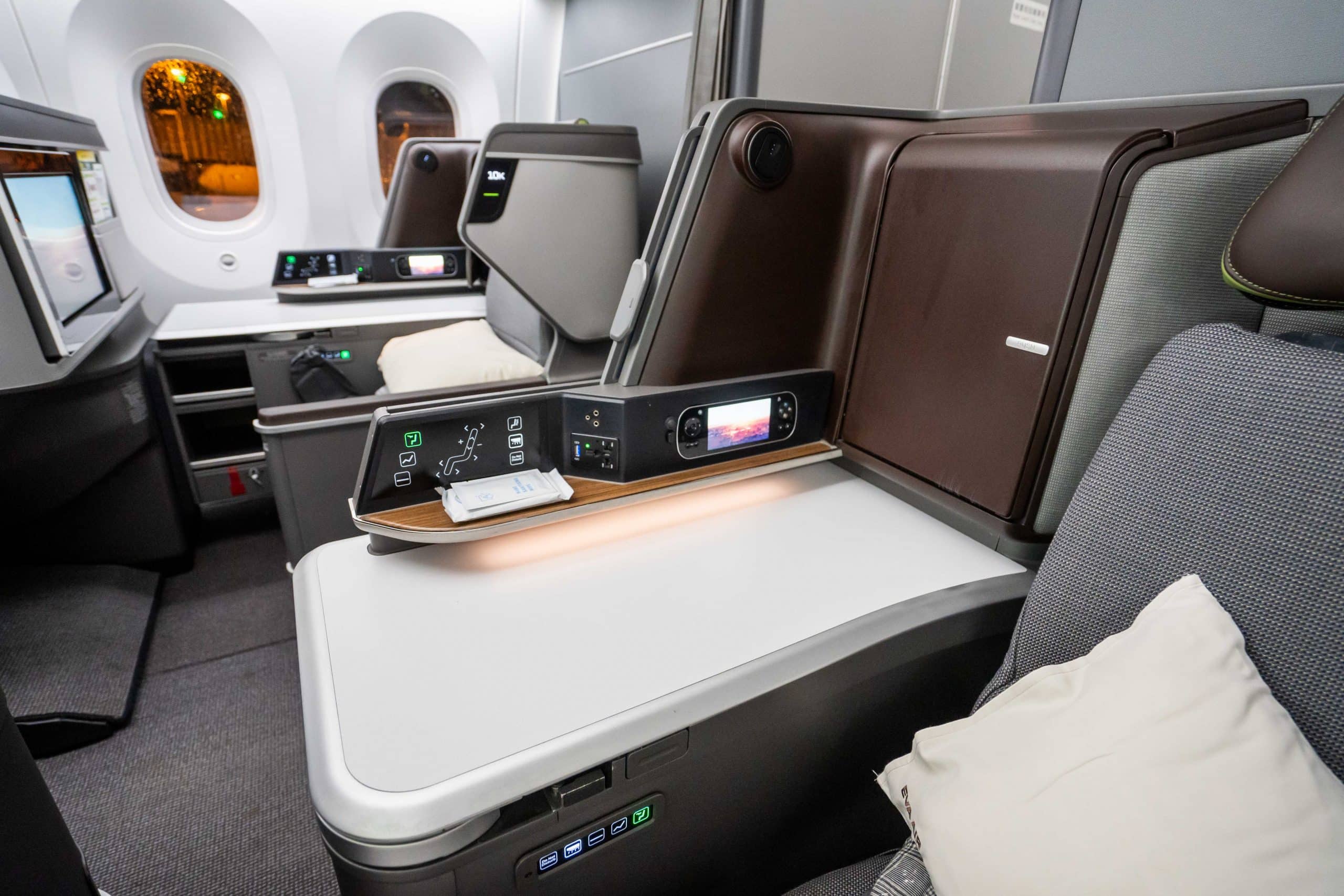 EVA Air 787 business class cabin