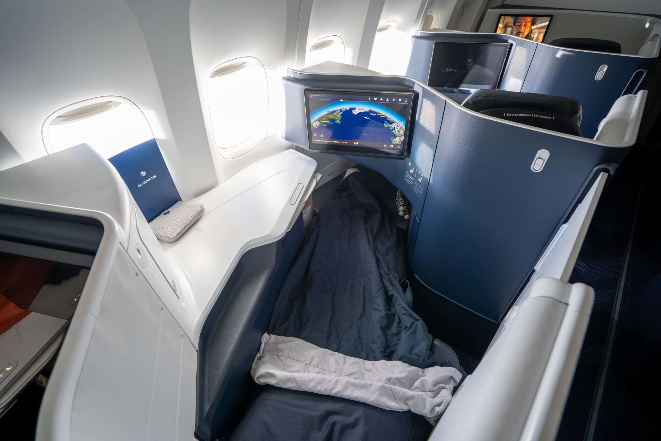 Air France business class window view