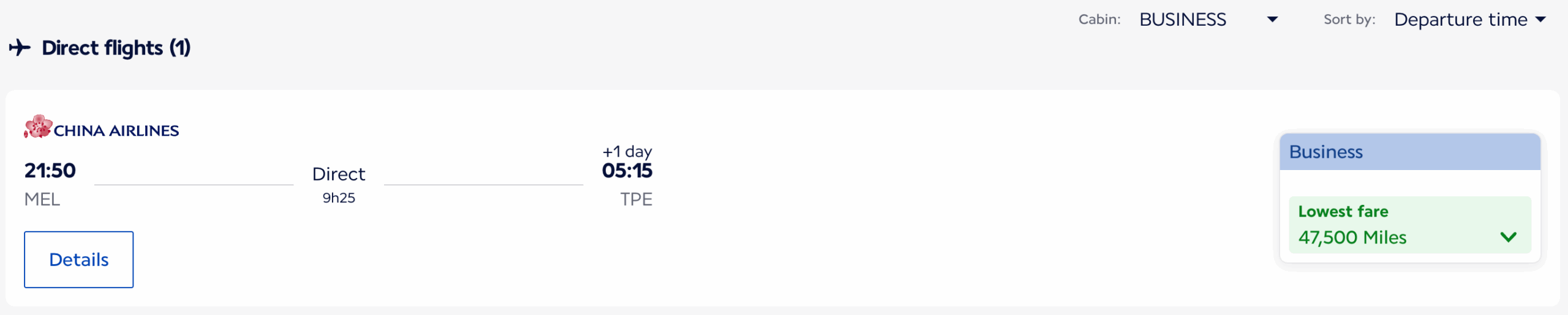 china airlines mel tpe