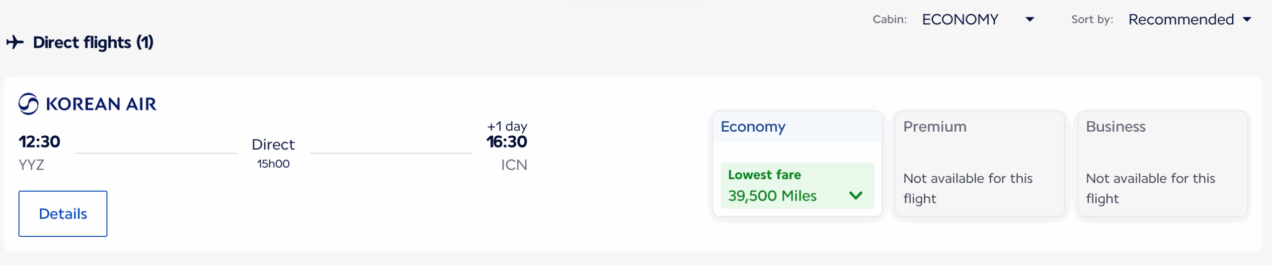 flying blue korean air yyz icn