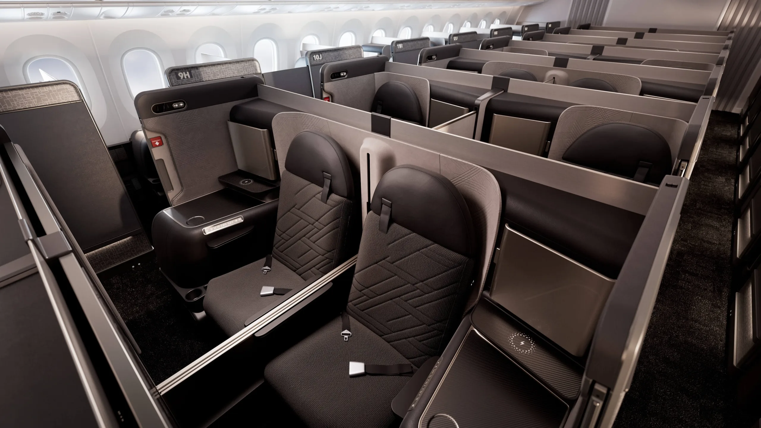 Korean Air 787-10 business class cabin