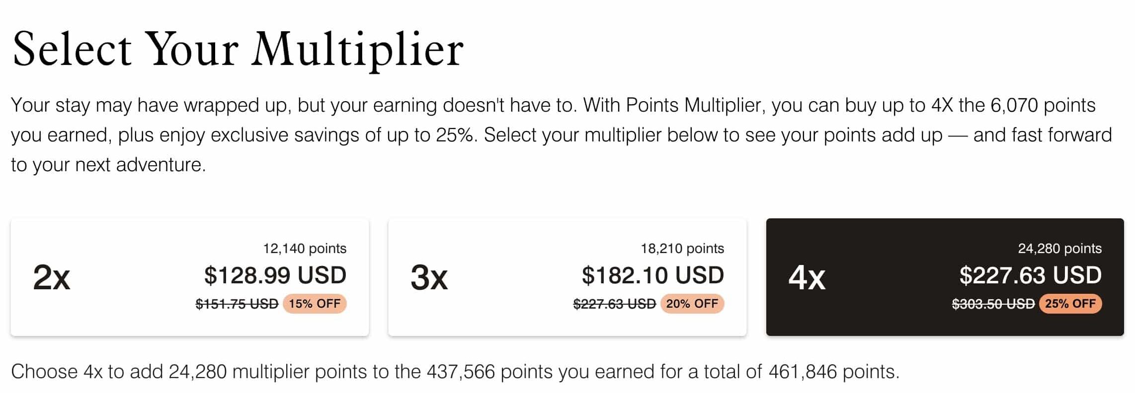 Screenshot marriott bonvoy multiply points offer