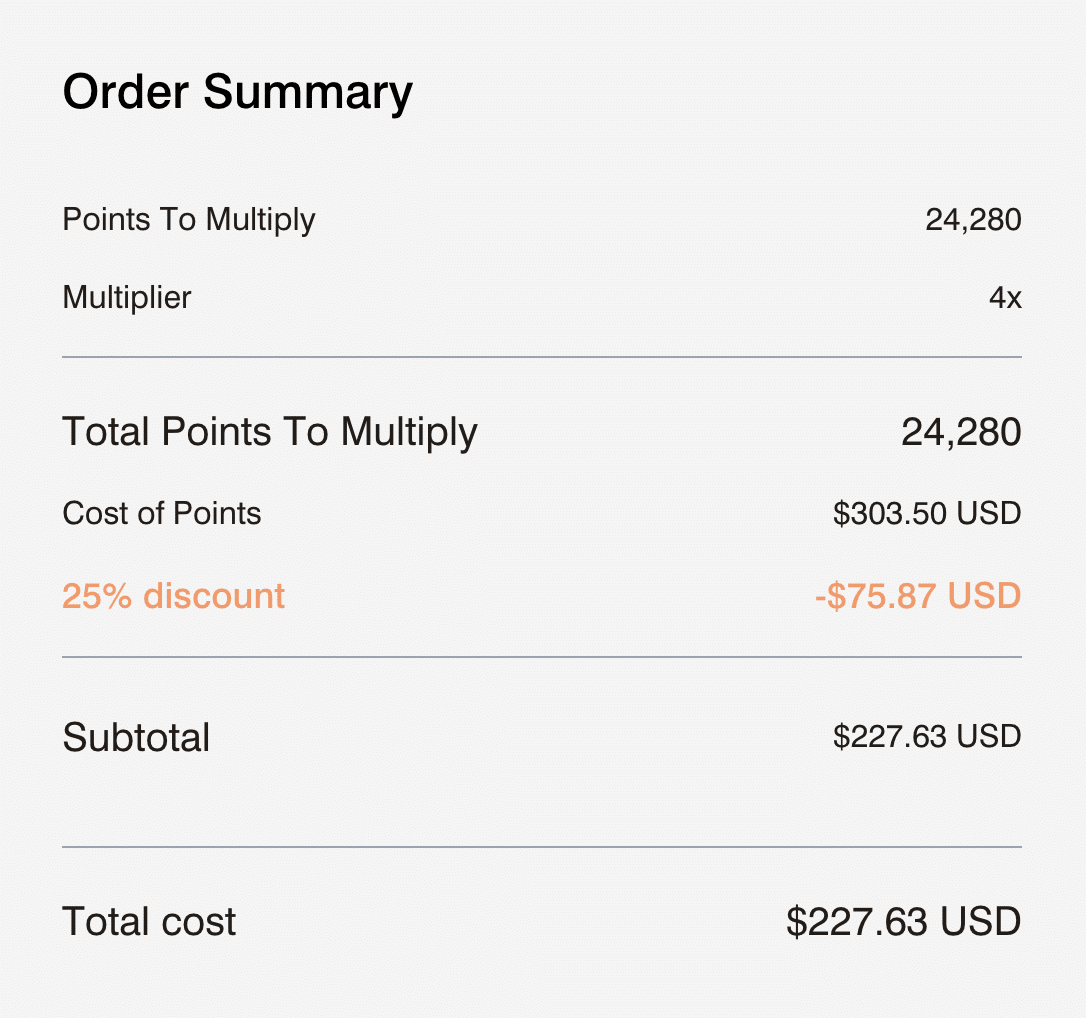 multiply points offer checkout multiply points offer checkout