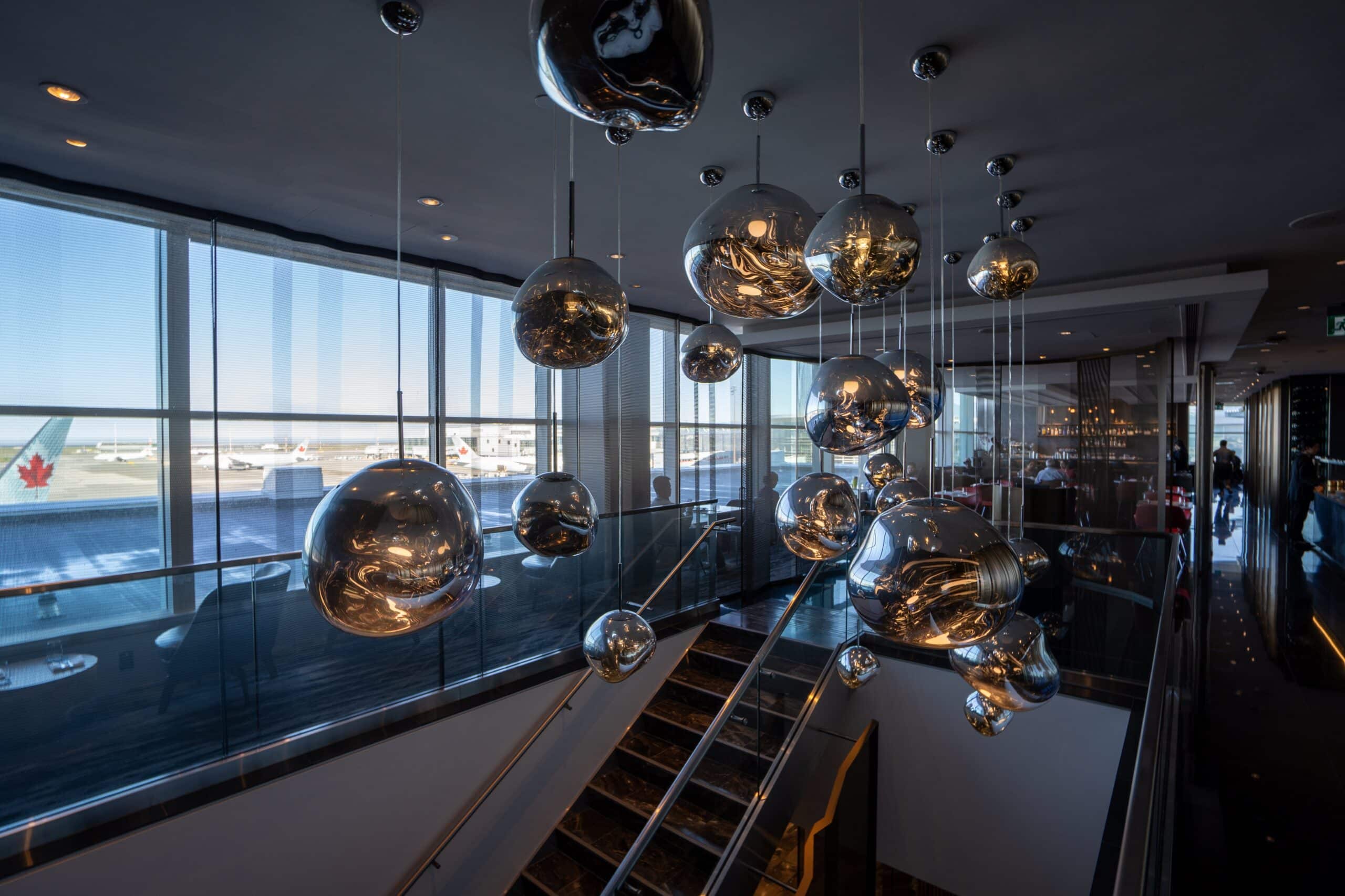 Air Canada Signature Suite Vancouver with chandelier and apron view