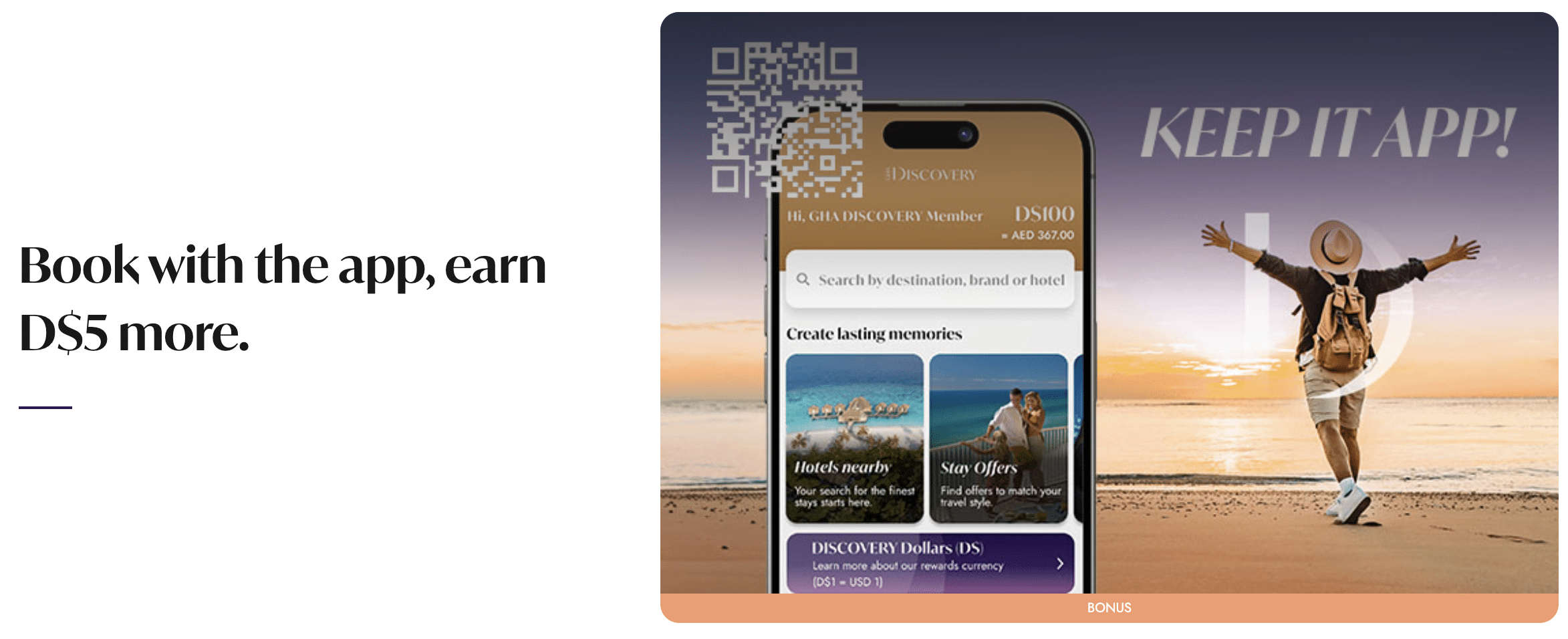 Earn $5 GHA Discovery dollars by booking on the app