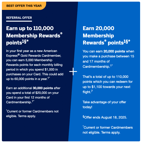 Amex Gold Offer Summer 2025