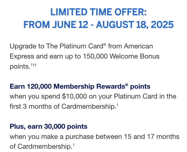 Amex Gold to Platinum Upgrade Offer Summer 2025
