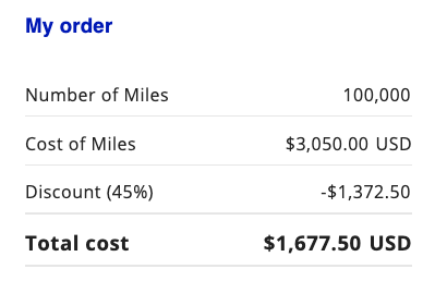 flying blue buy miles 45 discount