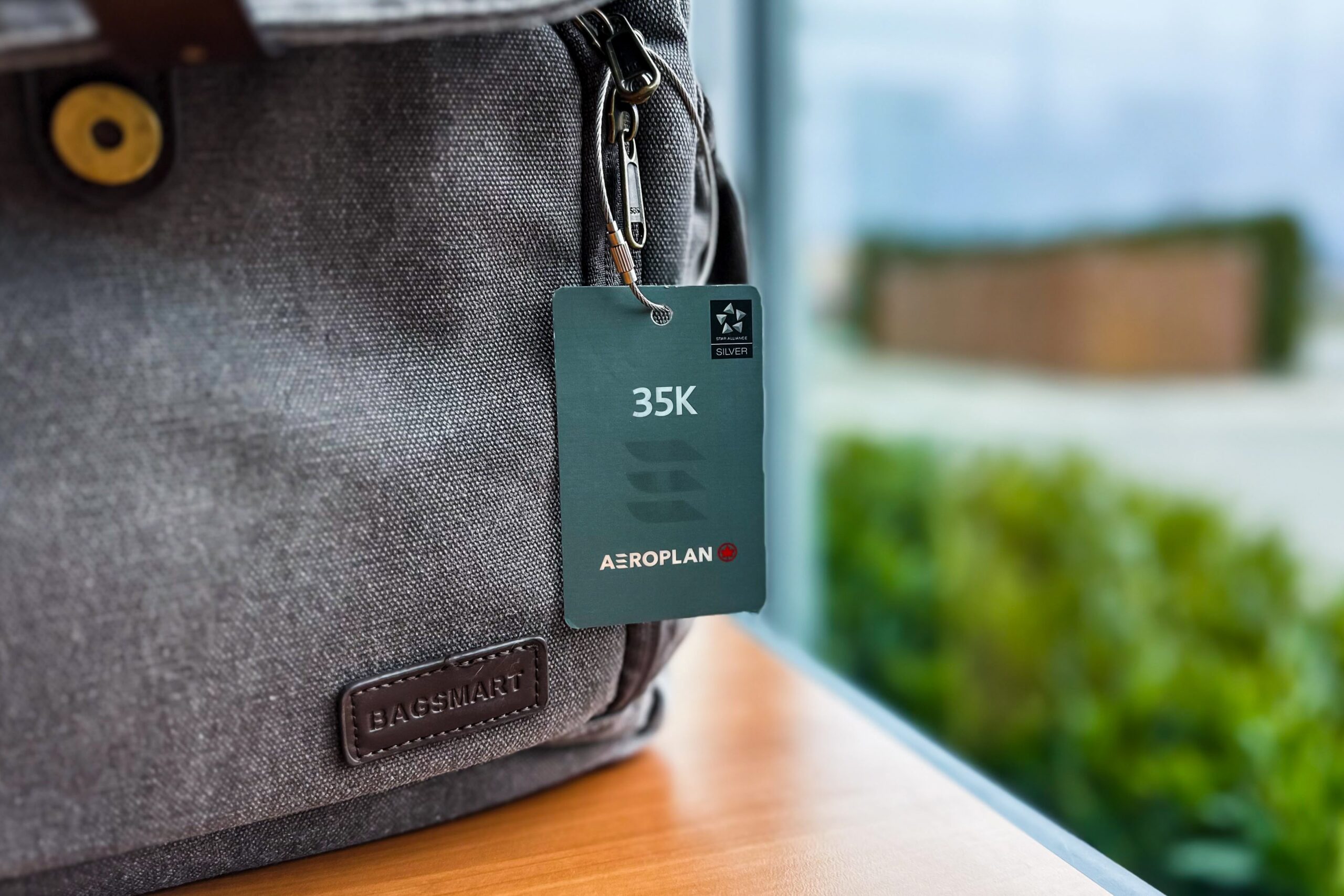 Aeroplan 35K status luggage tag