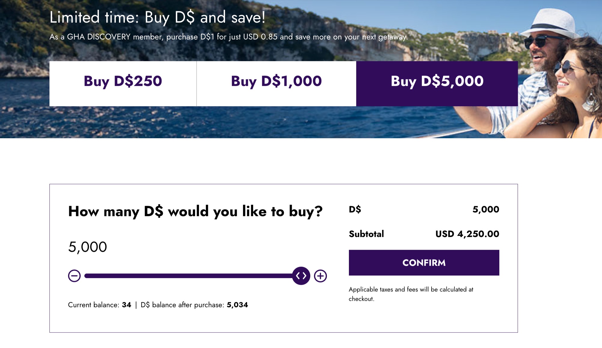 buy gha discovery dollars checkout