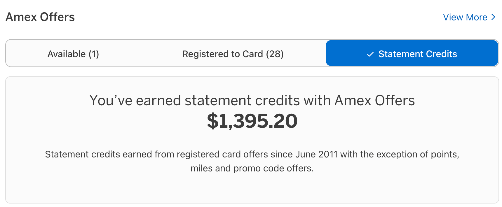 amex offers total credit