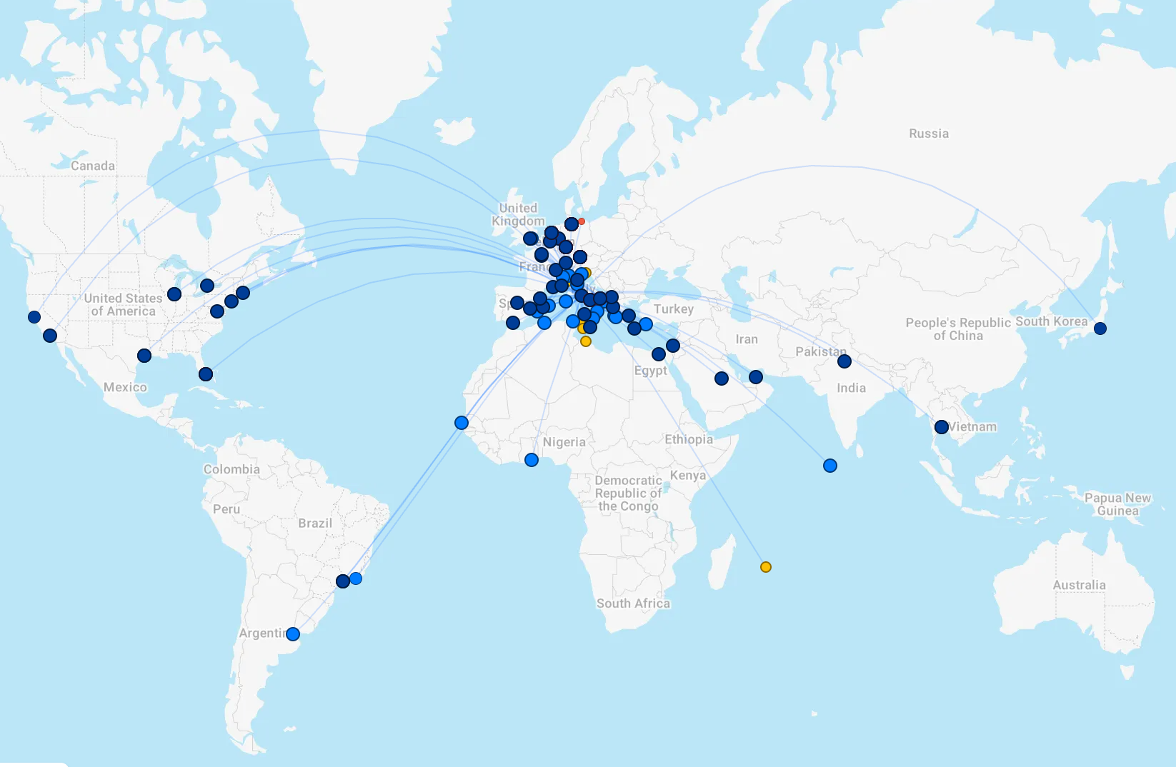 Route map ITA Airways AZ 02 06 2026 01 06 AM
