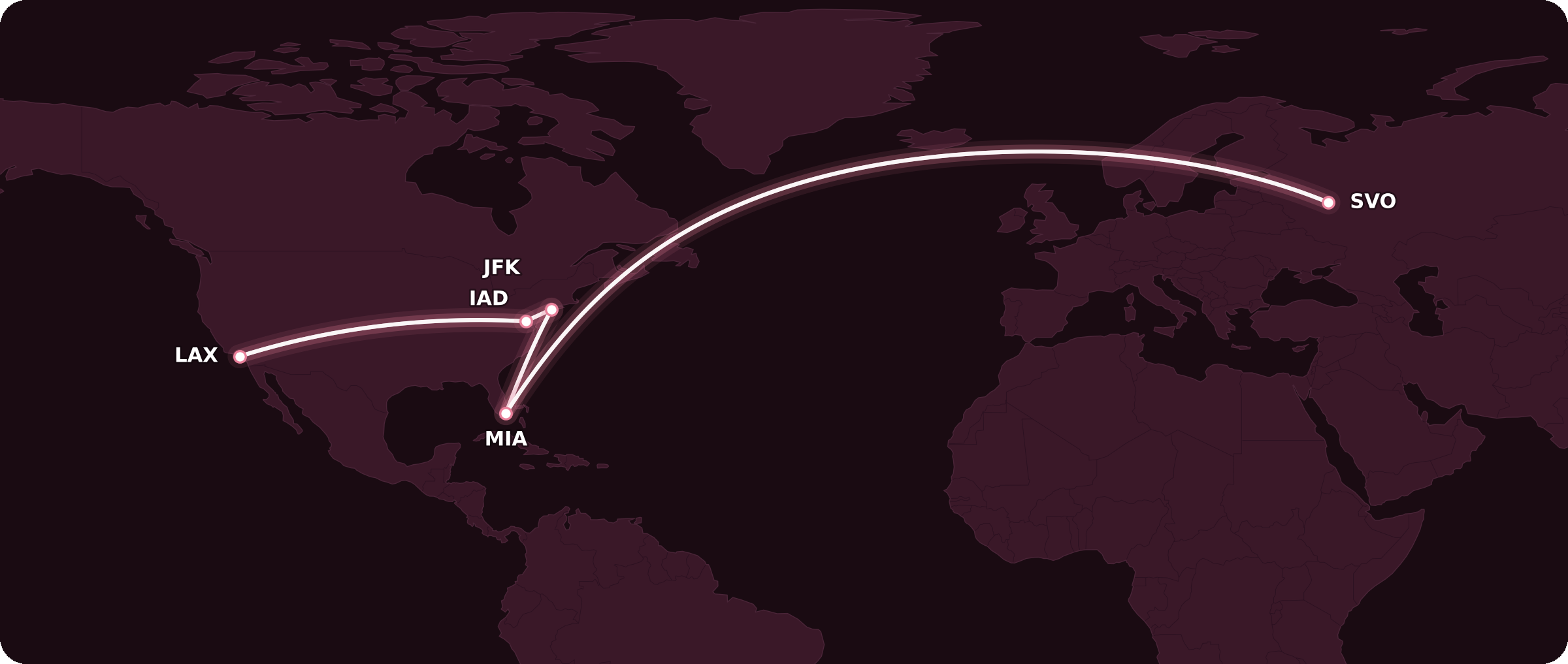Aeroflot North America Route Map | Prince of Travel | Travel Talk