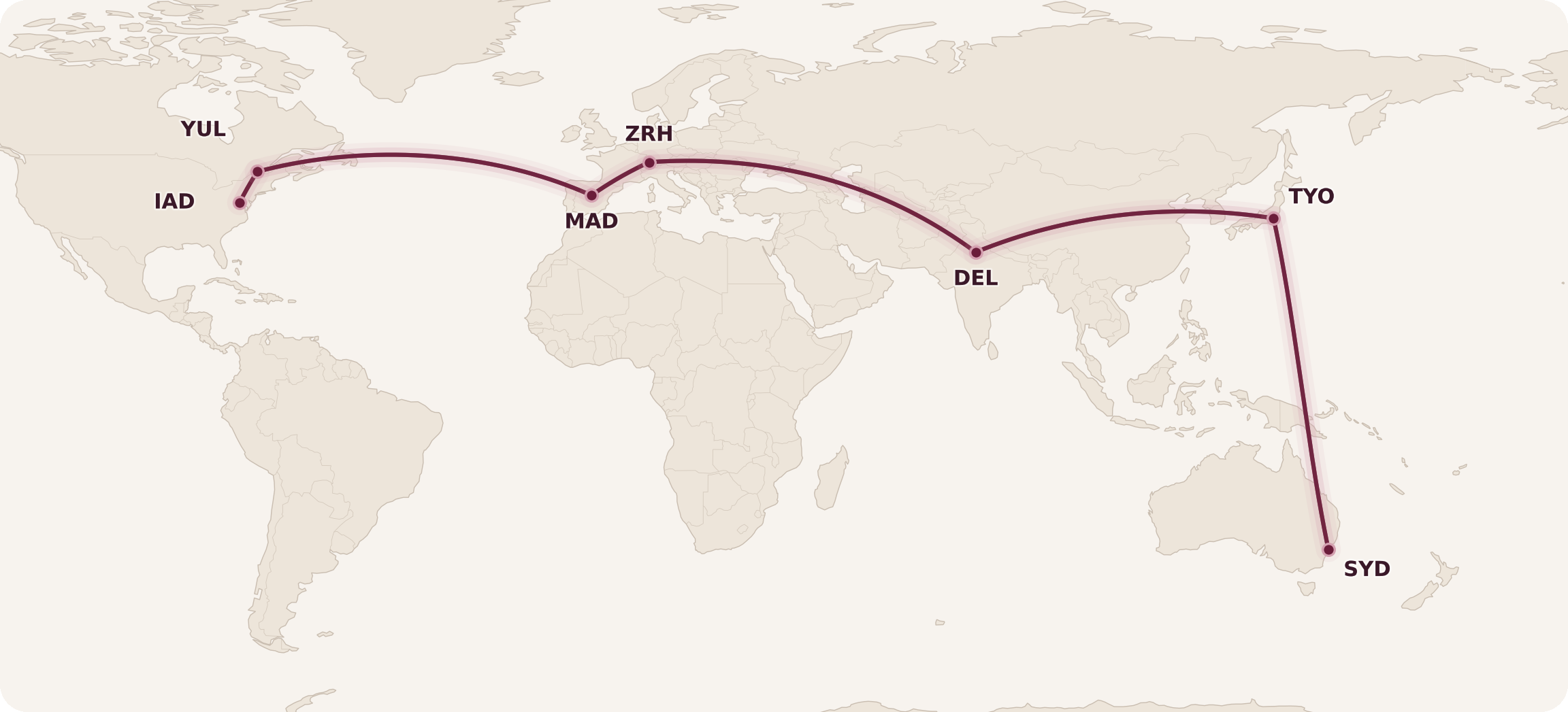 Sample Aeroplan Mini Round the World Mini-RTW Trip | Prince of Travel | Miles &amp; Points