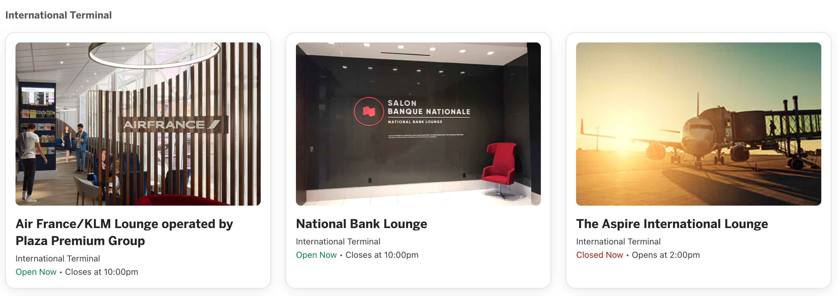 American Express lounges at Montreal Trudeau International Airport