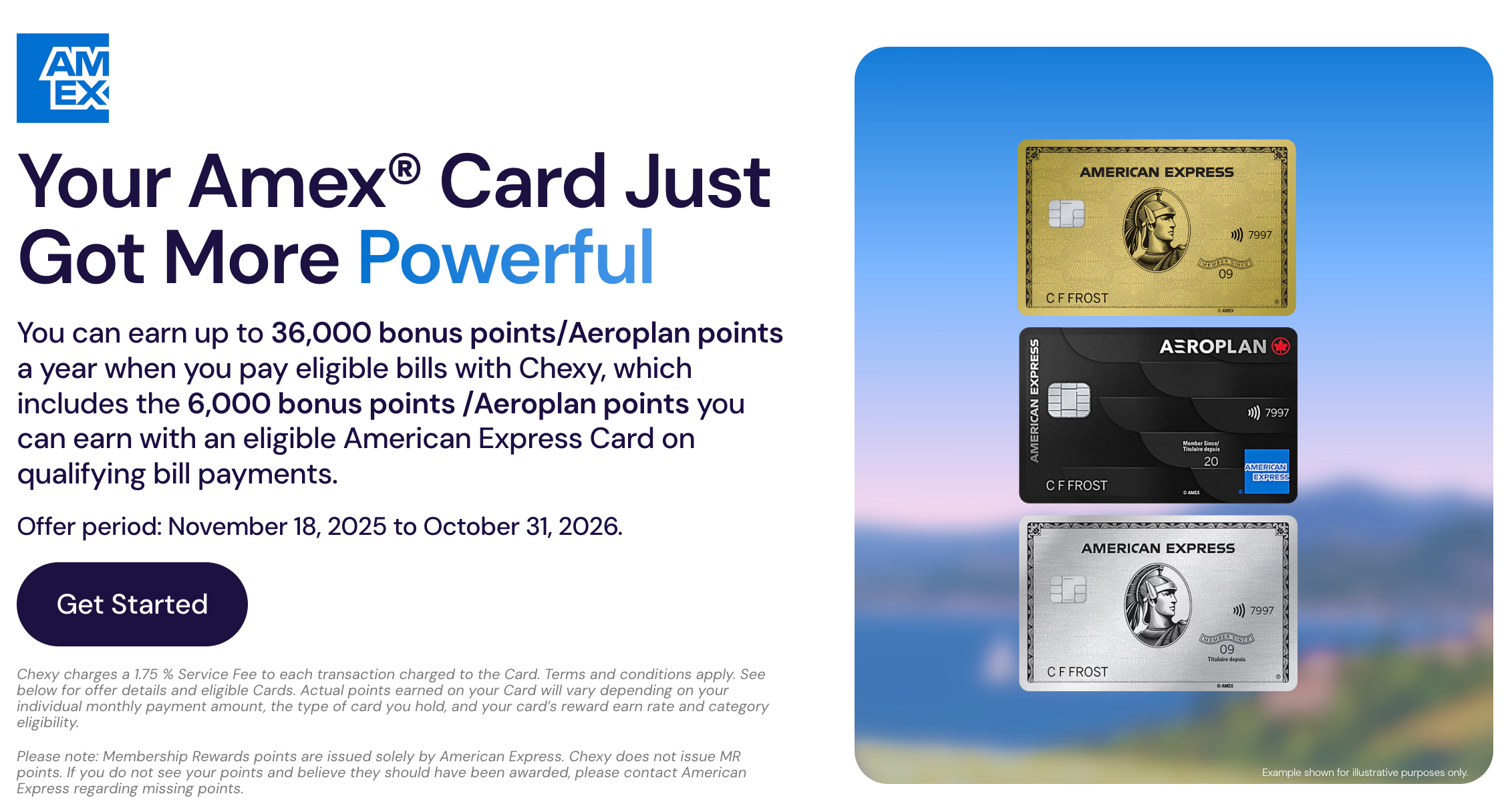 Earn up to 6,000 bonus Aeroplan points with Chexy and American Express