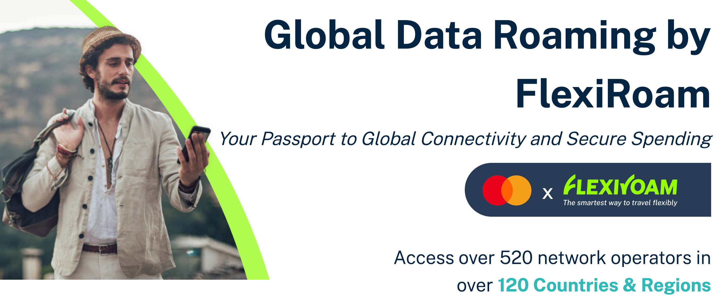 Flexiroam Mastercard promotion page for free eSIM data