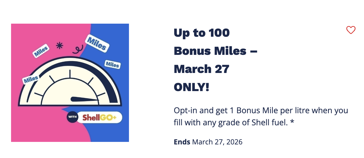 AIR MILES Shell bonus offer