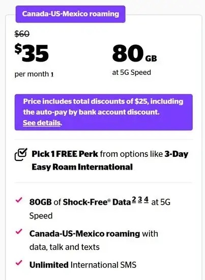 Koodo Canada-US-Mexico plan with North American roaming