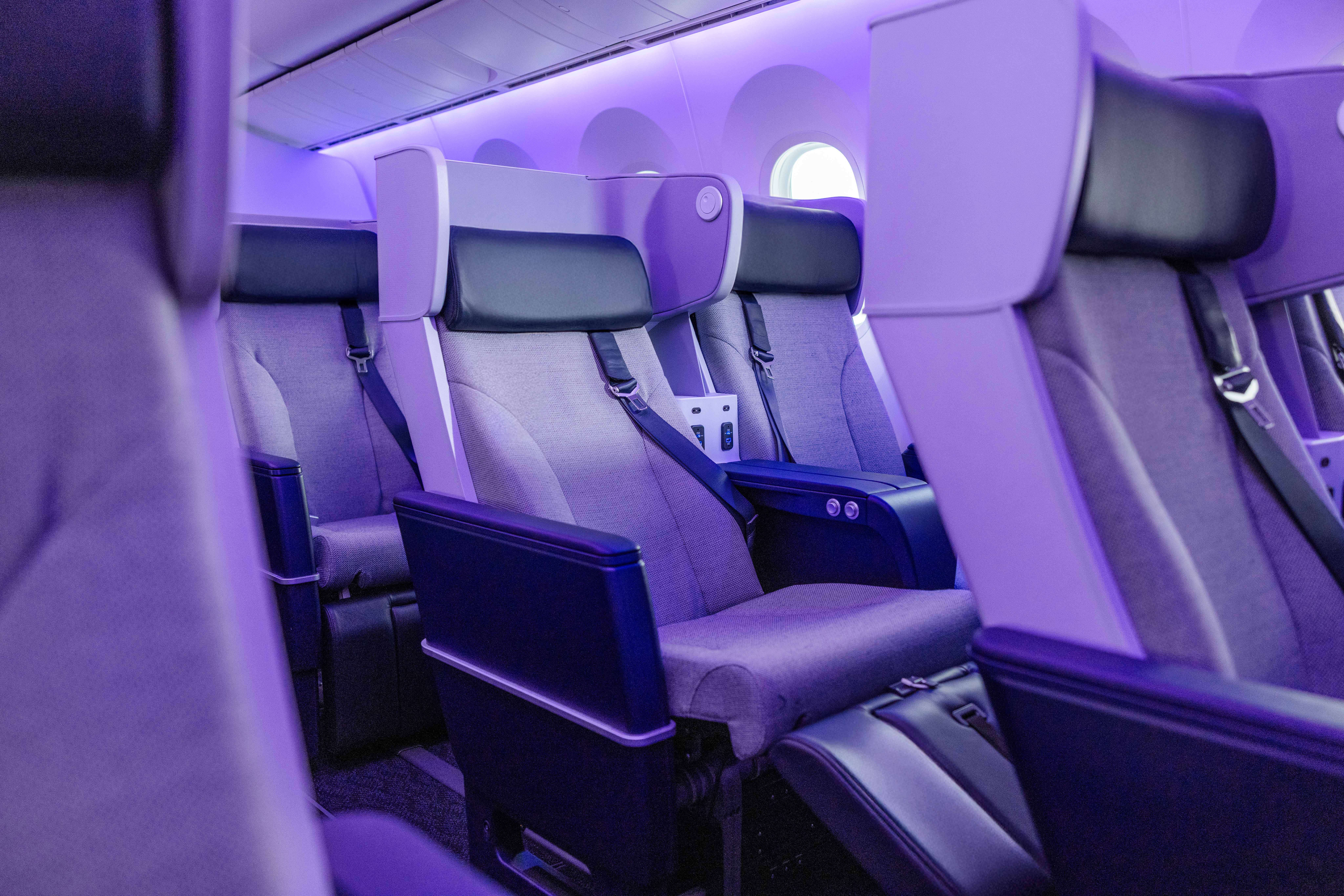 Air New Zealand new Premium Economy seat on the Boeing 787-9