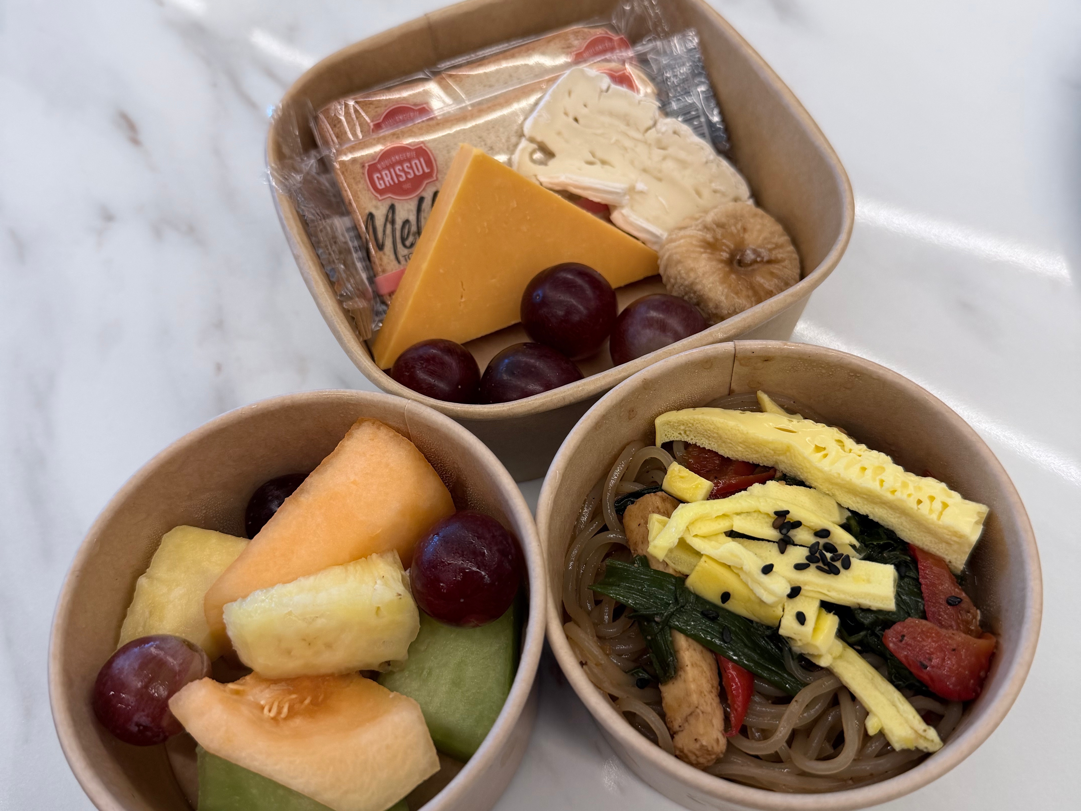 Grab-and-go bowls at the Air Canada Café YVR