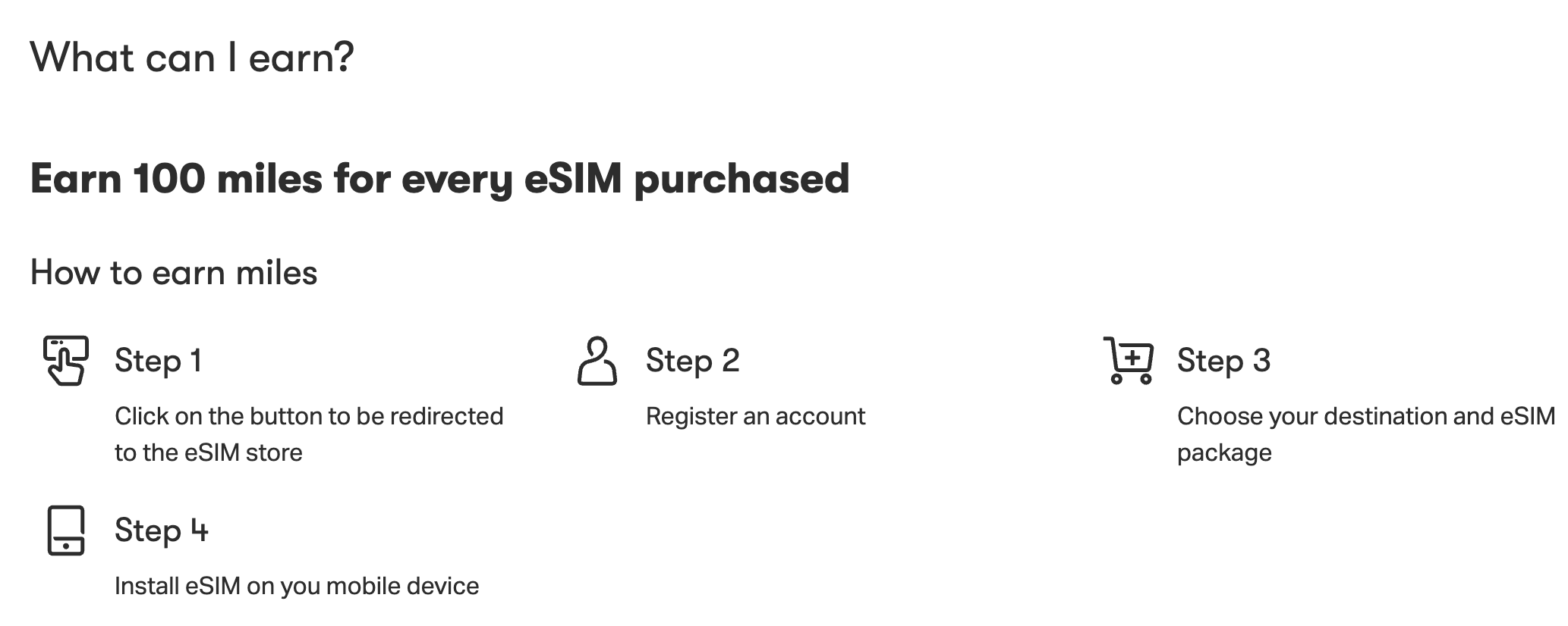 Asia Miles Airalo eSIM earning rate