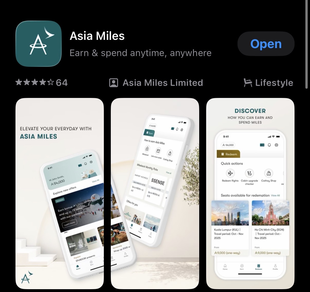 Asia Miles by Cathay app in the App Store