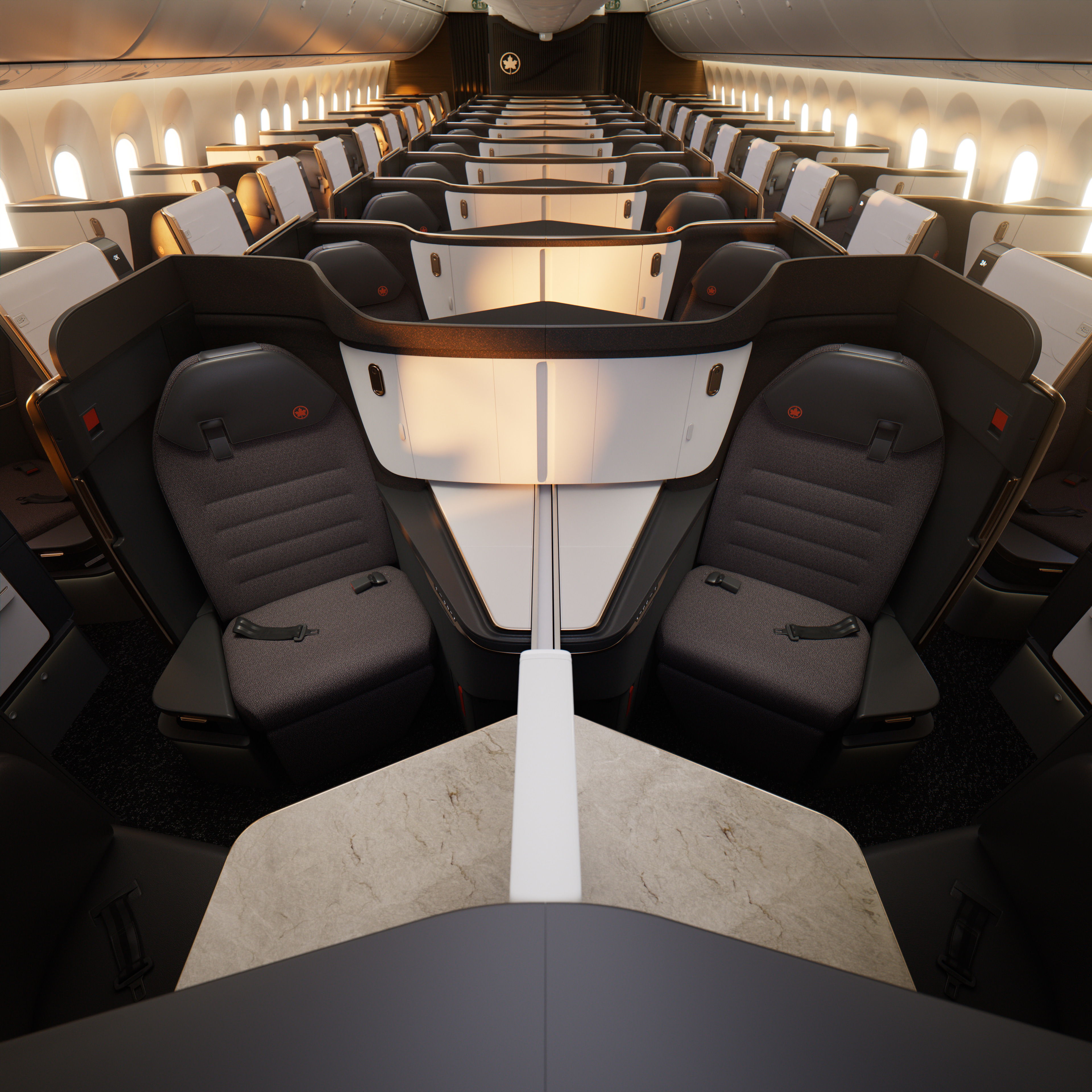 Air Canada Signature Plus and Signature Class cabin on the Boeing 787-10