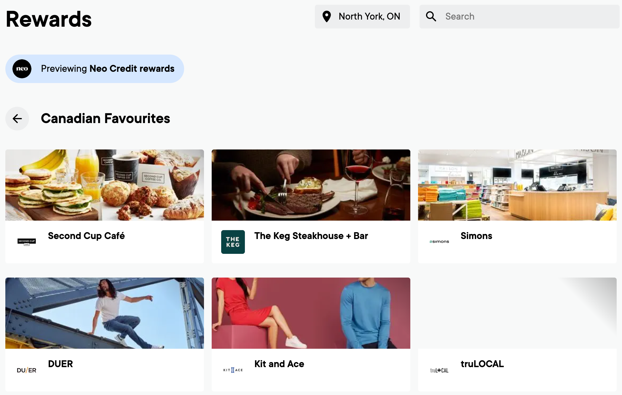 Neo Financial merchant partner network map