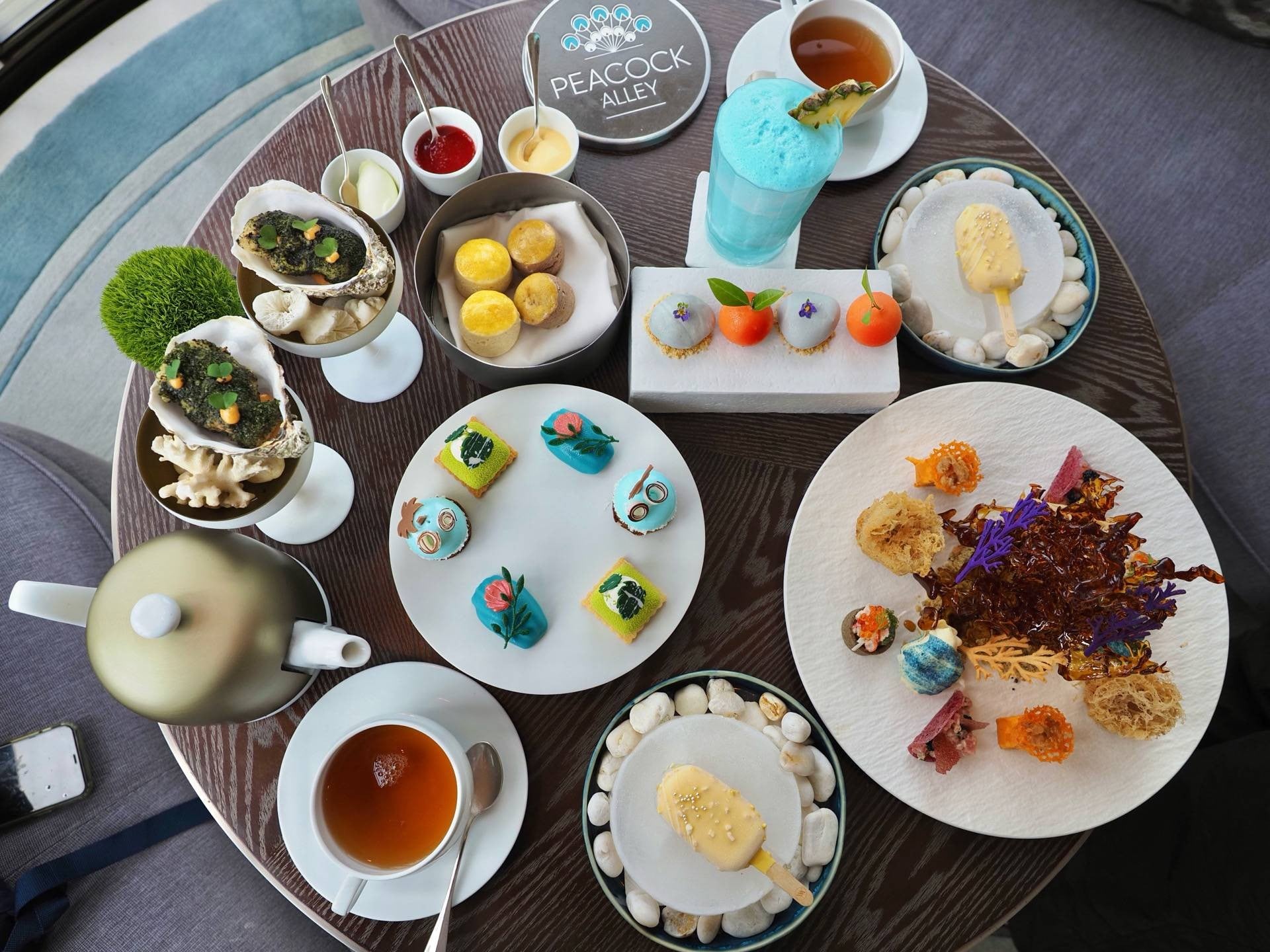 Afternoon tea at Peacock Alley, Waldorf Astoria Bangkok