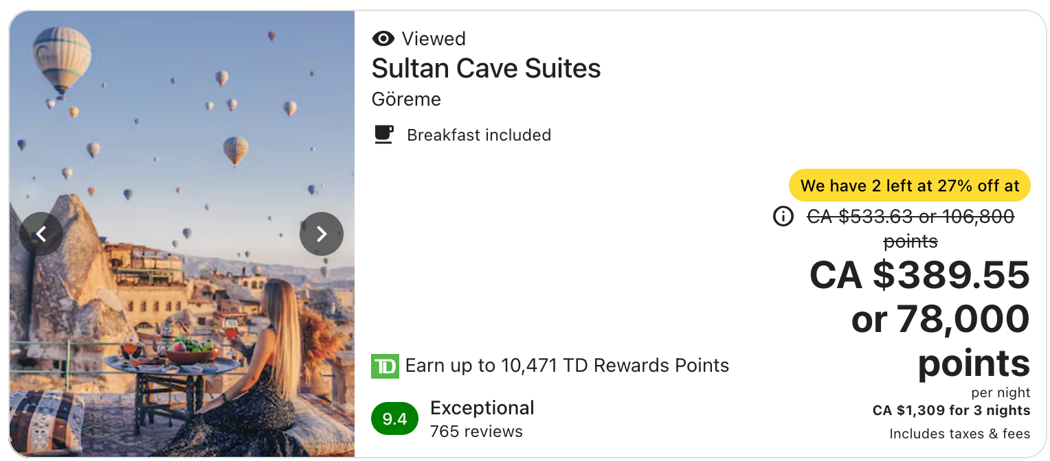 Sultan Cave Suites booking on Expedia for TD
