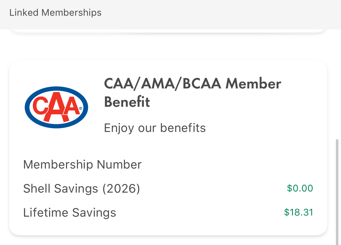 CAA Shell partner savings