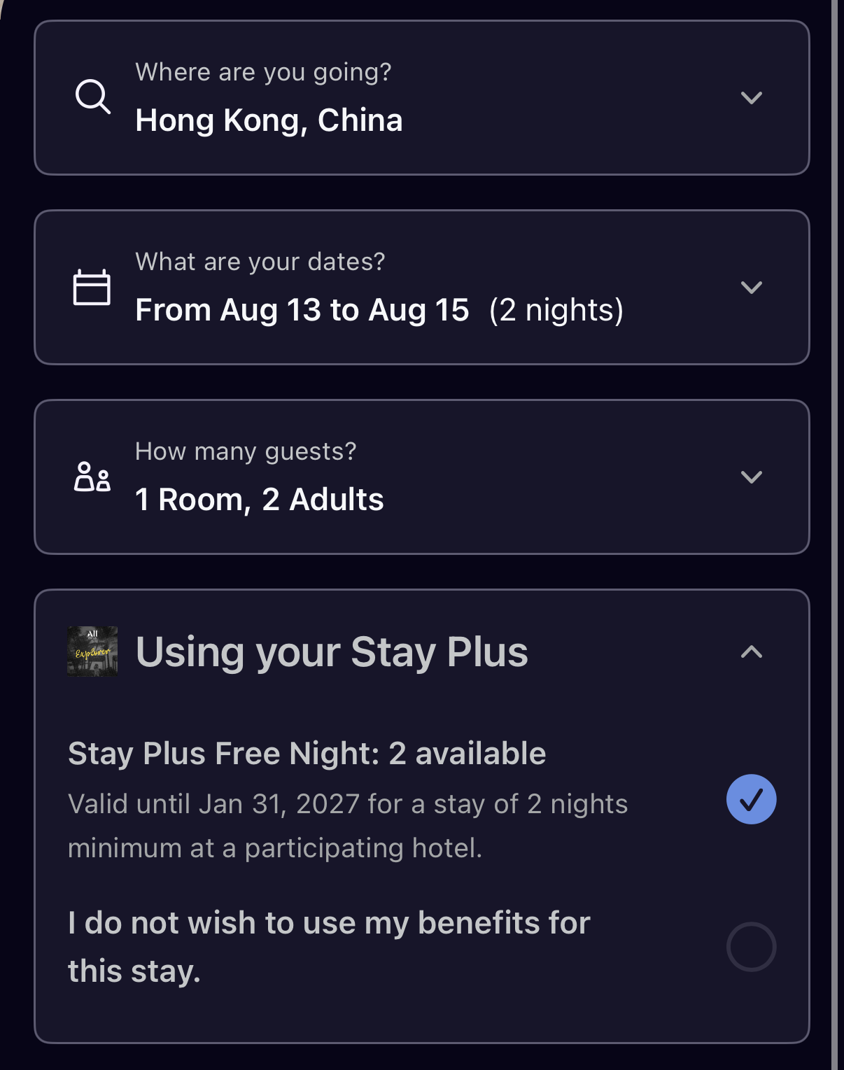 Accor Stay Plus search results