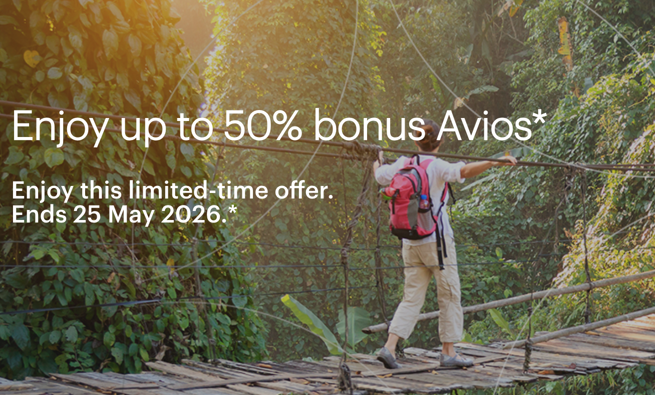 Qatar Avios Select Points 08 21 2025 Qatar Airways 50% bonus on Avios promo banner