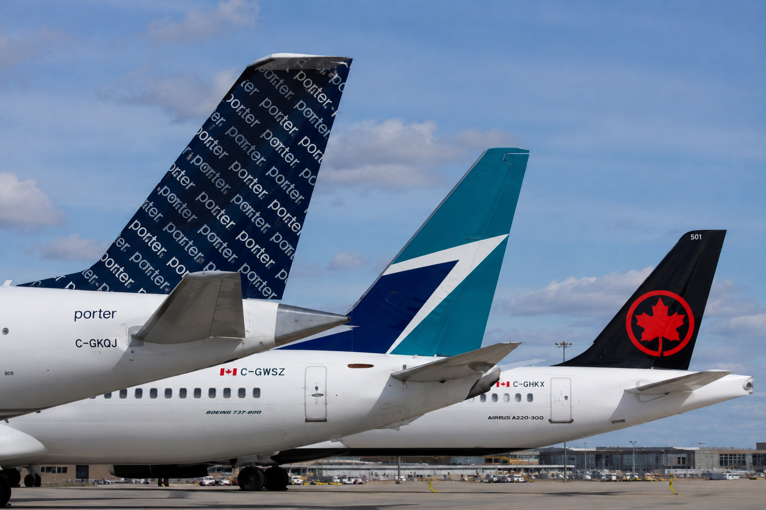 Canada's big airlines trio: Porter, WestJet, Air Canada