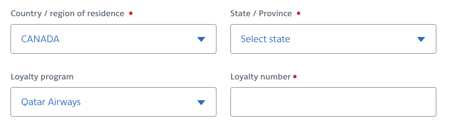Adding a Qatar Privilege Club frequent flyer number to an American Airlines booking