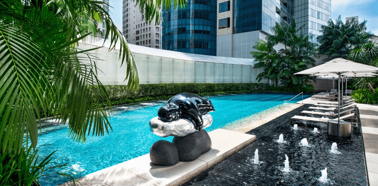The outdoor pool at The St. Regis Singapore