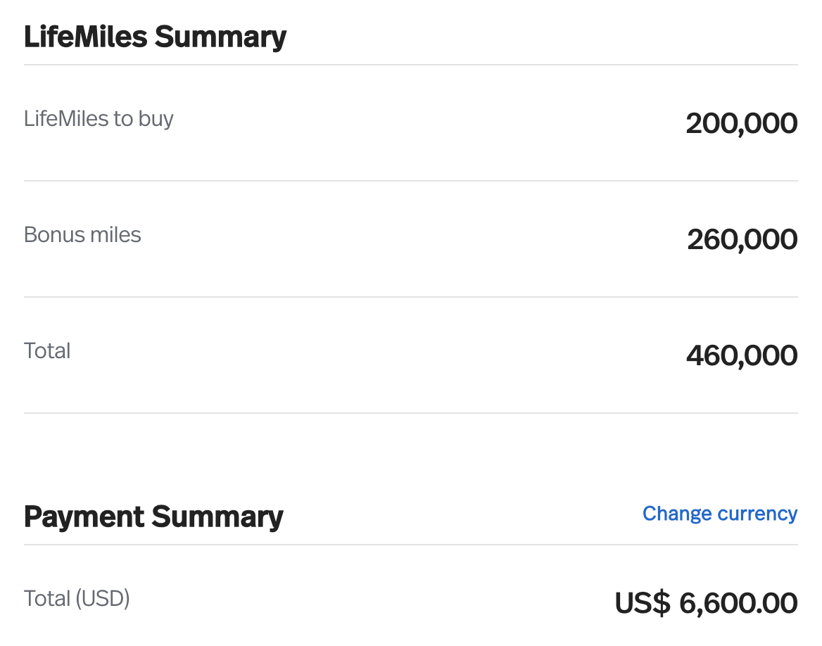 Buy LifeMiles with a 130% bonus