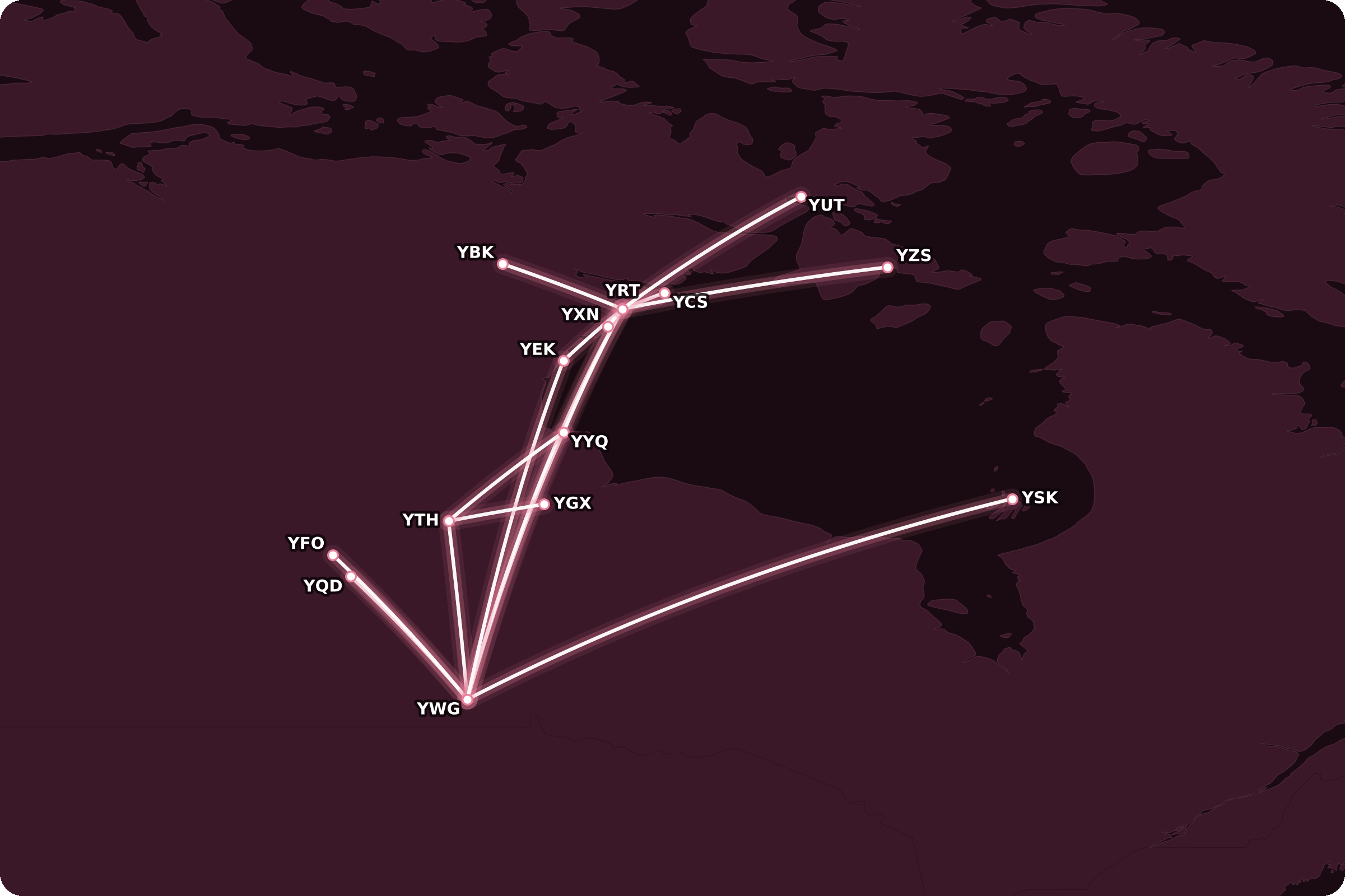 Calm Air route map