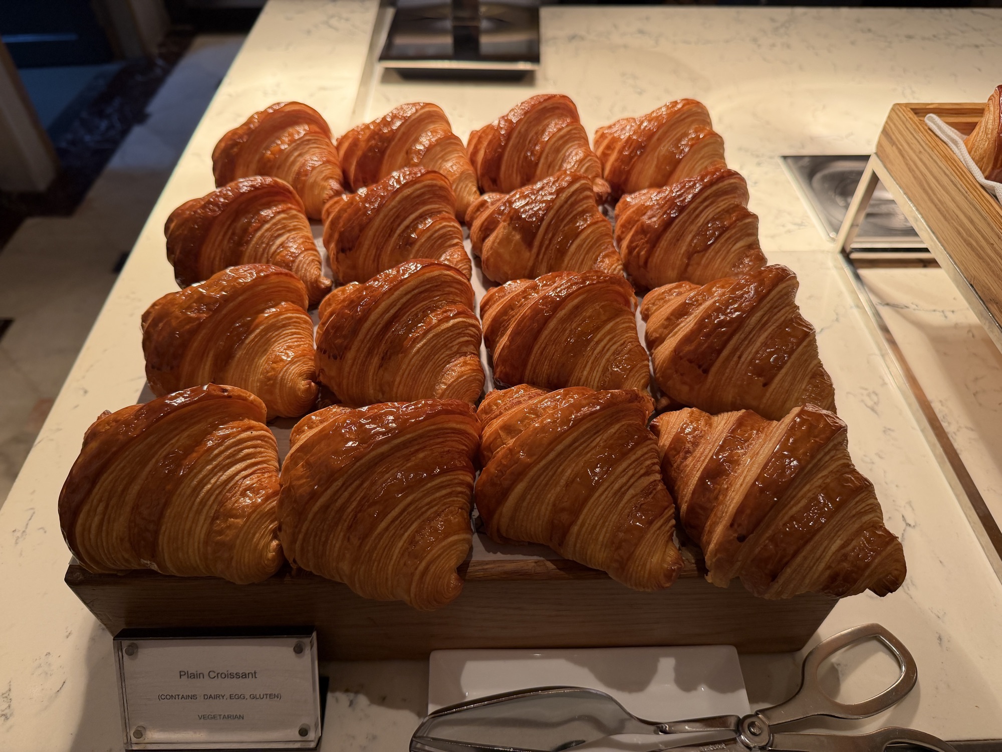 Plain croissants at the Riva del Fiume breakfast at Four Seasons Hotel Bangkok at Chao Phraya River