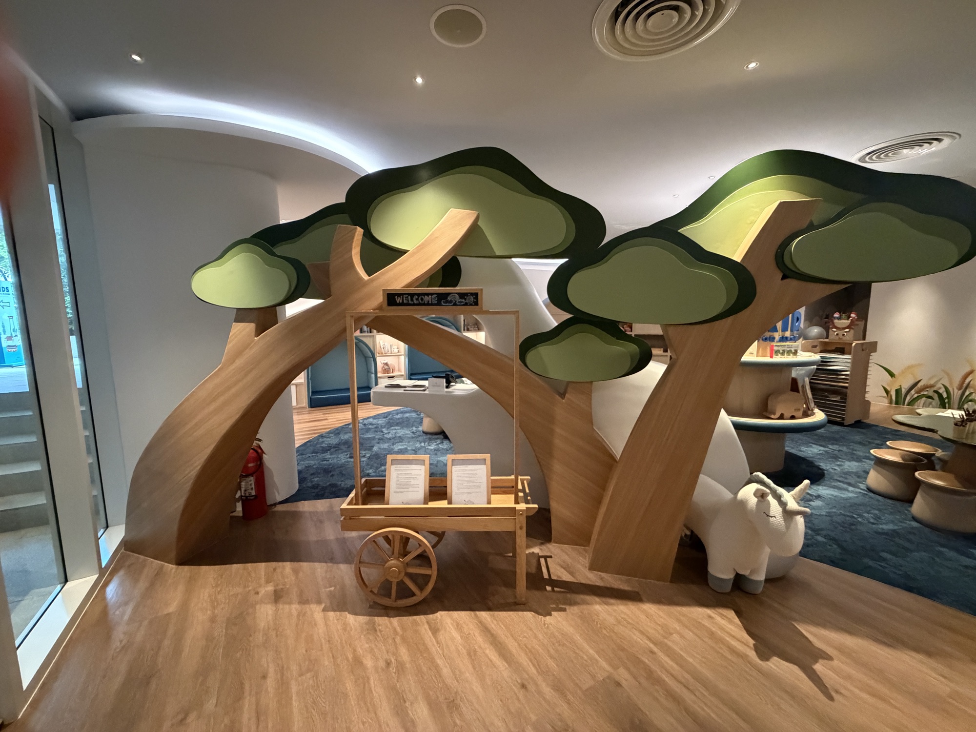 Tree slide at the kids' club at Four Seasons Hotel Bangkok at Chao Phraya River