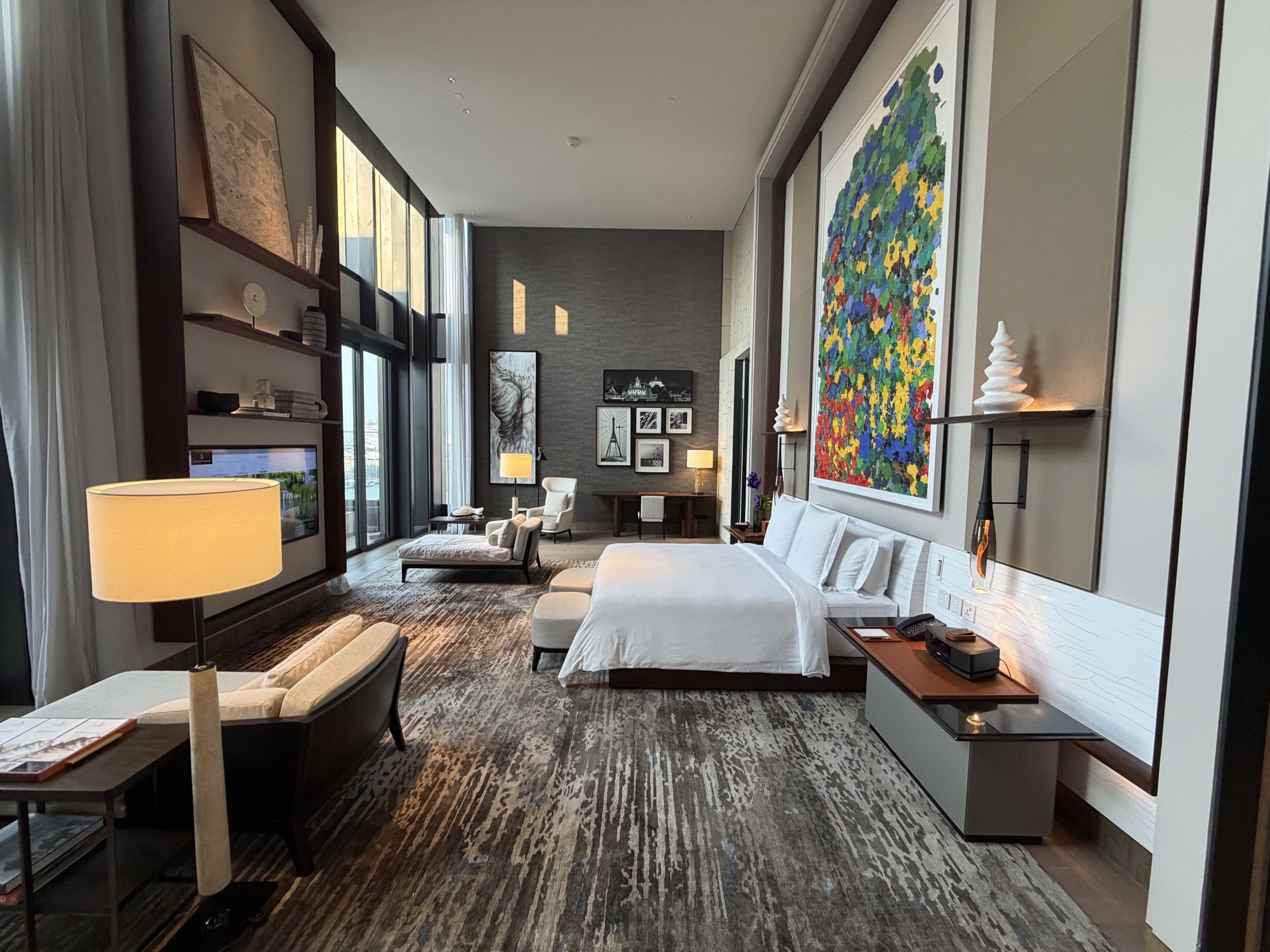 Riverfront Penthouse primary bedroom at Four Seasons Hotel Bangkok at Chao Phraya River
