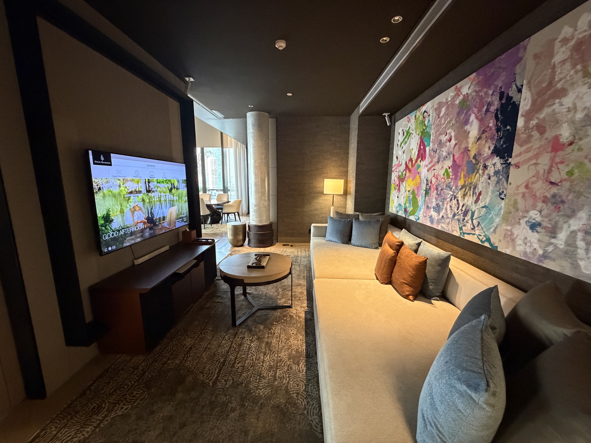 A media room for movie nights. at Four Seasons Hotel Bangkok at Chao Phraya River